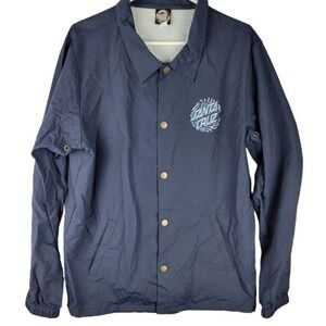 Santa Cruz Coach Windbreaker Jacket CLASSIC NAVY Size XXL